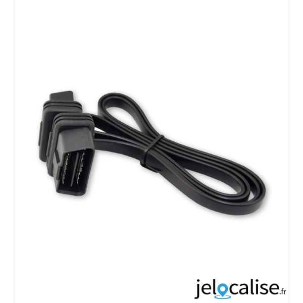 Câble d’alimentation avec connecteurs multiples sur câble noir.